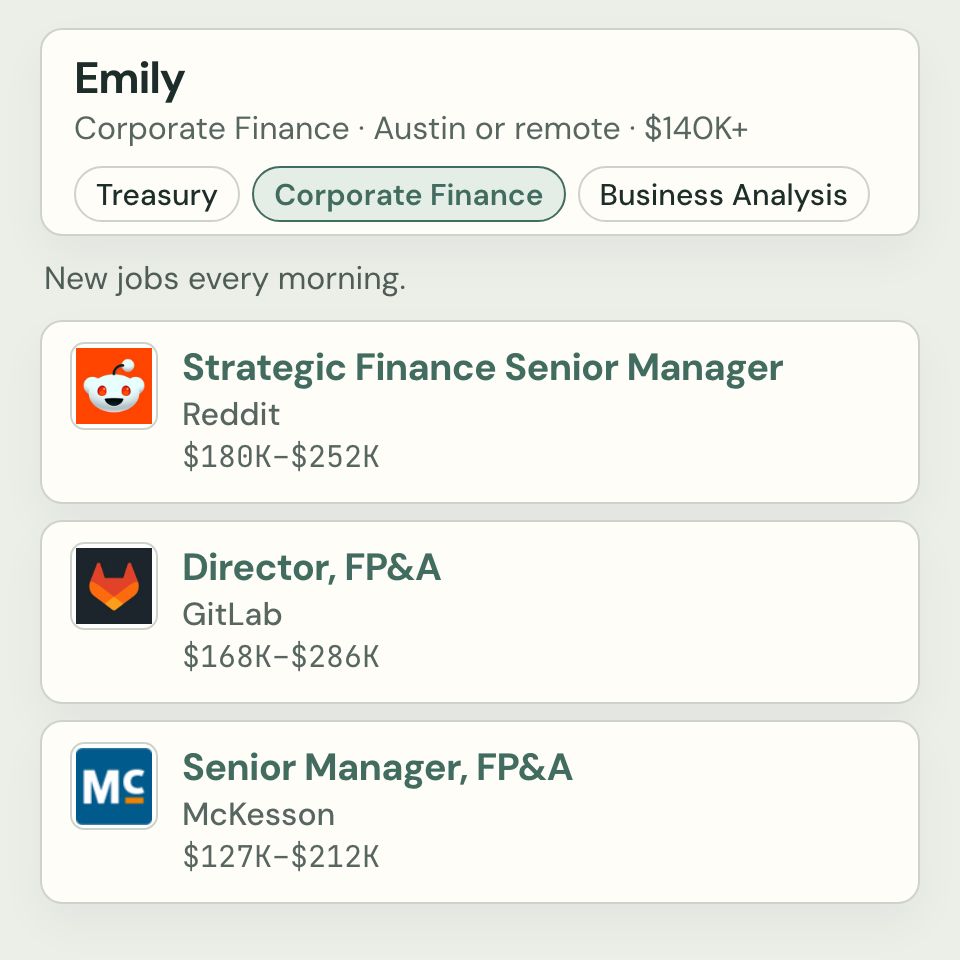 Live jobs flow past one person's card, and the ones that fit her settle into her short list for the morning