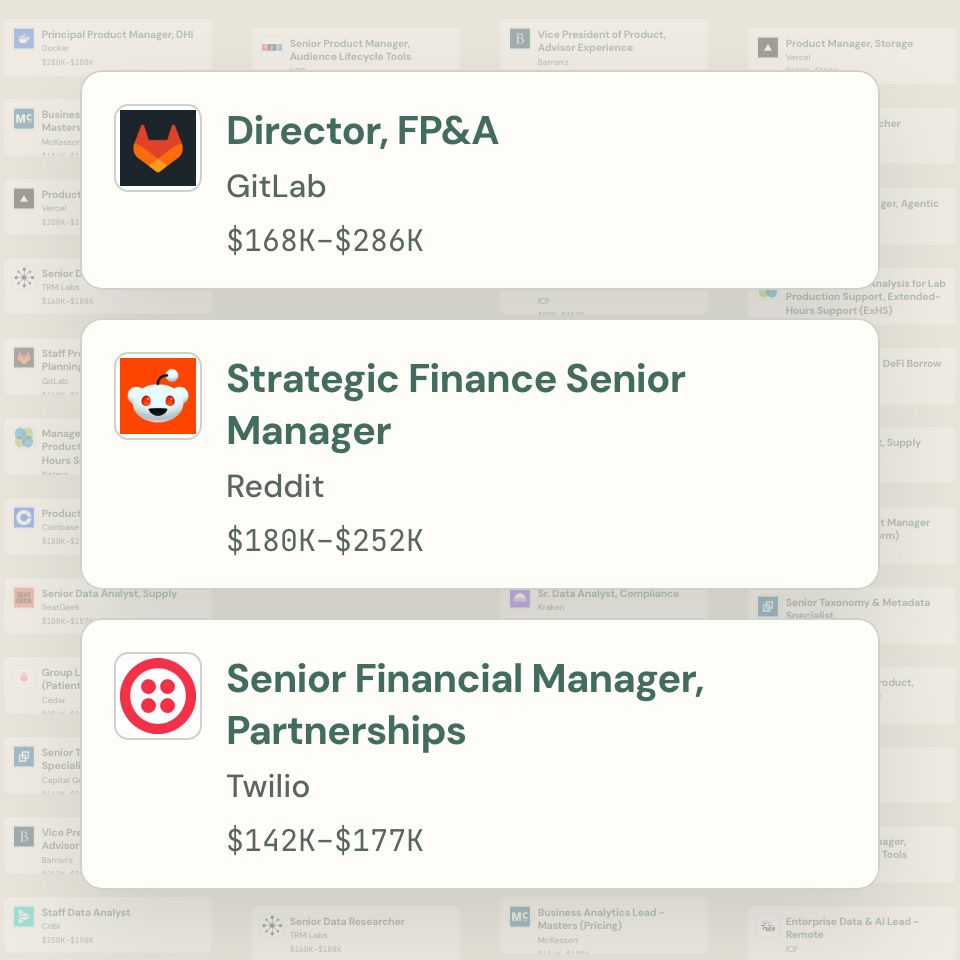 A wall of job postings falls back, and three jobs that fit one person come forward